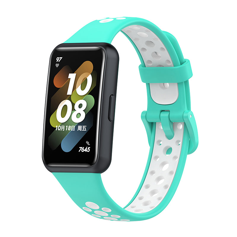 Dual Color Watch Band for Huawei Band 7 Pin Buckle Soft TPU Wrist Strap Replacement Dual Color Watch Band for Huawei Band 7 Pin Buckle Soft TPU Wrist Strap Replacement